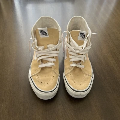 Vans SK8  Hi Ankle Lace Up Sneaker Shoe Women's 10 Beige  Men's 8.5 - Image 1 of 4