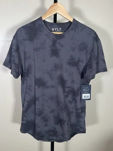 Bylt t $68 NEW Cloud Dye Gray & Black Crew Stretch Casual T Shirt Sz M - Picture 1 of 11