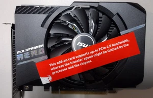 MSI M.2 Erweiterungskarte Xpander Aero Gen 4 PCIe Expander mit Lüfter (4 M.2) - Bild 1 von 6