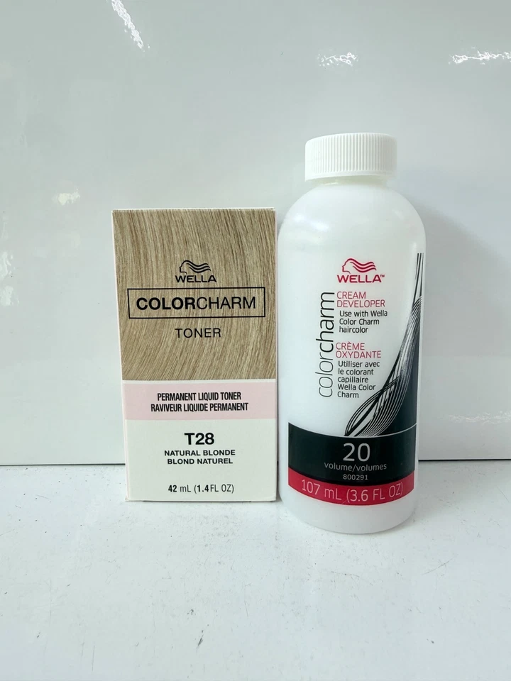 Wella Color Charm Permanent Liquid Toner - T28 with CC Creme 20 Volume Developer - image 1 of 1