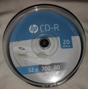 HP-20pk 52x 700 MB / 80 Mins CD-R-20 Pk Spindle Blank CDs CR52020CB New Sealed - Picture 1 of 3