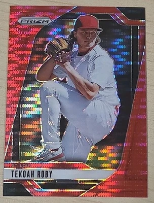 2025 Panini Prizm  Tekoah Roby Red Pulsar Prizm St. Louis Cardinals RC /399 - Image 1 of 2