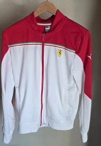 Great Puma Scuderia Ferrari Red White Racing Track F1 Jacket Unisex Sz Small - Picture 1 of 5