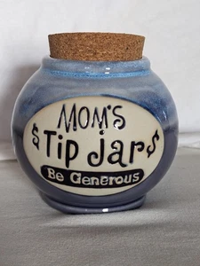 GANZ "MOM'S TIP JAR" Home Decor, Porcelain, 3-3/4" Tall x 3-3/4" Diameter - Picture 1 of 12