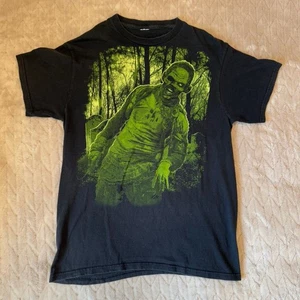 Retro Y2K schwarz/grün Zombie Grafik Shirt Erwachsene Medium Walking Living Dead - Bild 1 von 5