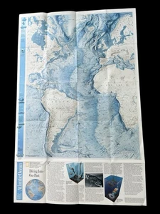 Vintage National Geographic Society Atlantic & Arctic Ocean Map - Bild 1 von 2
