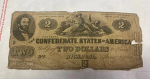 1862 $2 Confederate Richmond Virginia Note**** - Picture 1 of 2