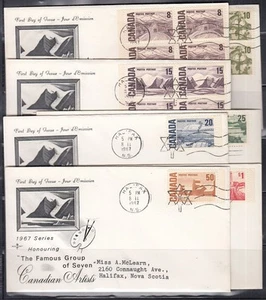 Canada Scott 461-65 B Rose Craft FDC - 1967-73 Centennial Definitive Issue - Picture 1 of 1