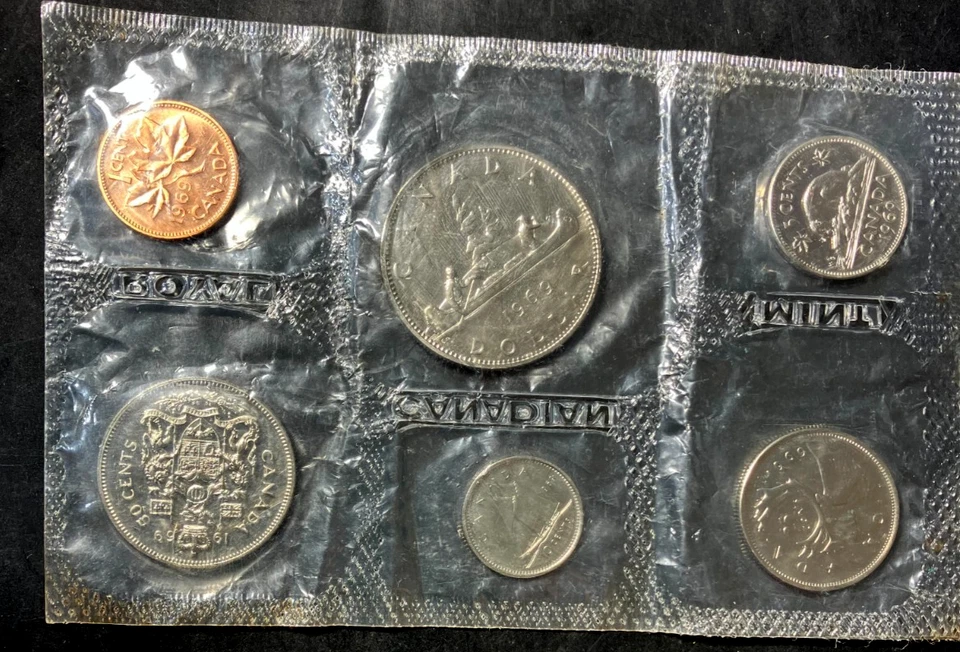 Old Canada Coin Set - 1969 - UNCIRCULATED MINT PACKAGE - Excellent - Lot #N24 - Image 1 of 1