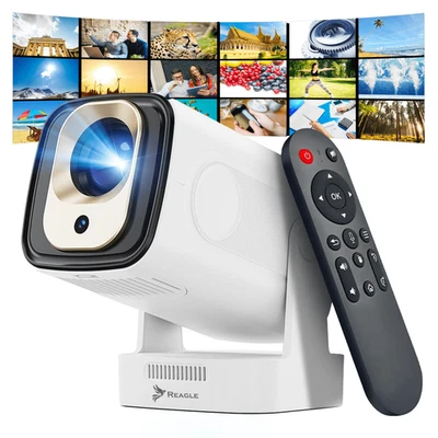 MINI TRAGBARER PROJEKTOR ROTIERENDE LED 4K FULL HD ANDROID SMART WIFI - Bild 1 von 4