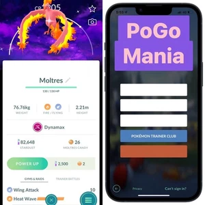 Shiny Dynamax Moltres✨Special Background✨mini PTC 20k✨ - Picture 1 of 1