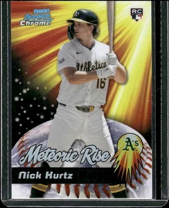 Bowman Chrome Nick Kurtz Meteoric Rise 2025 #MR-7 Athletics - Imagen 1 de 2