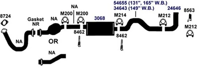 Tubo de escape para Ford Expedition EL Limited 2011-2014 Foto 1 de 4