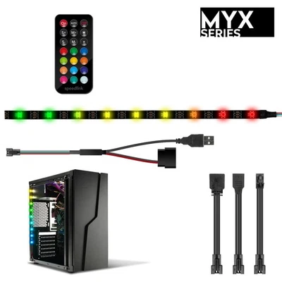 Speedlink MYX LED PC Kit Stripe Leiste Beleuchtung Gaming PC Gehäuse Tower Case - Bild 1 von 4