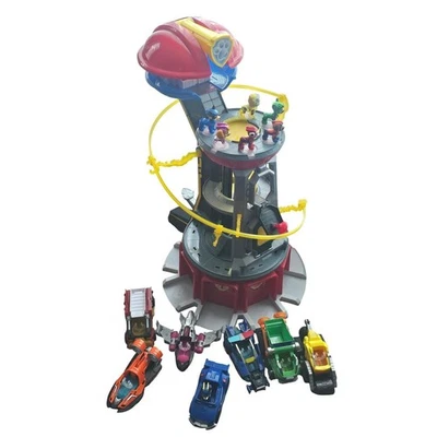 Paw Patrol Mighty Movie Tower Playset com 7 bonecos filhotes e 7 veículos brinquedo infantil - Imagem 1 de 4