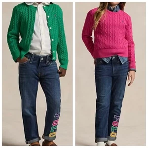 POLO RALPH LAUREN AUTHENTIC YOUTH GIRLS BRAND NEW ORIGINAL JEANS Size 7, NWT - Picture 1 of 11
