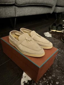 Loro Piana Beige Summer Walk Size Uk 4 Eu 37 - Picture 1 of 6