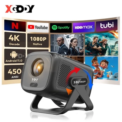 XGODY 4K Projektor Beamer FHD Autofokus Smart Android WIFI 6  BT5.4 Heimkino  DE - Bild 1 von 4
