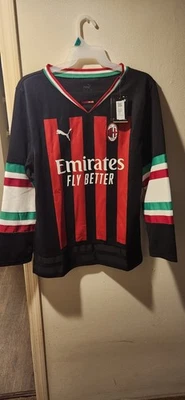 AC Milan 2022-2023 oversize winter football shirt, made by Puma. - Image 1 of 4