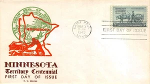 981 3c Minnesota Centennial, C.W. George Thermograph Cachet [111425.432] - Bild 1 von 1