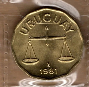 S230: Moneta Coin URUGUAY 50 Centesimi 1981 FDC - Bild 1 von 1