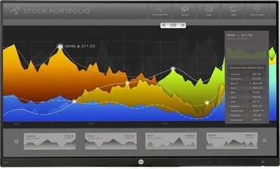 HP Z23n 23-Zoll Monitor IPS FHD 1920x1080 DP HDMI VGA USB 7ms schwarz ohne Fuß - Bild 1 von 4