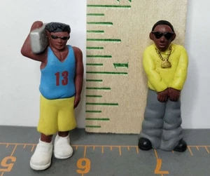 Lot of 2 Playaz Figure 1:32 Scale Pocket Hommie Size Detailed Mini Vtg Vending - Picture 1 of 8
