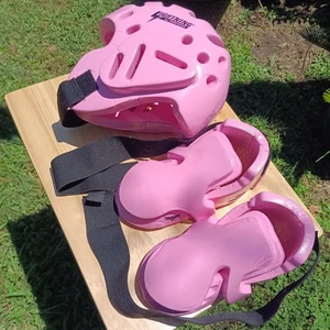 Pink Youth Proforce Lightning Sparring Head Guard and Thunder Sparring Shoes Set - Picture 1 of 7