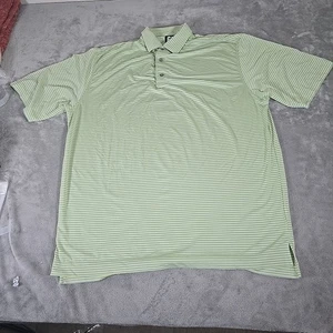 Camisa FootJoy Para Hombres XL Amarilla Verde Gris Rayas Rendimiento Golf Ropa Deportiva - Imagen 1 de 7