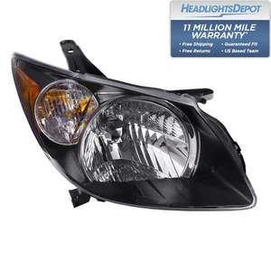 Faro negro carcasa pasajero derecho halógeno se adapta a Pontiac Vibe 2003-2004 - Imagen 1 de 7