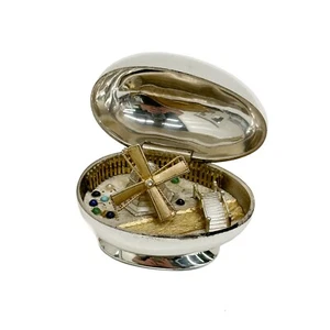 Molino de viento Cartier de huevo sorpresa de Pascua dorado y con joyas edición limitada/25 - Imagen 1 de 6