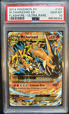 2014 Pokemon Flashfire Mega Charizard EX Holo Secret Rare #107 - PSA 10