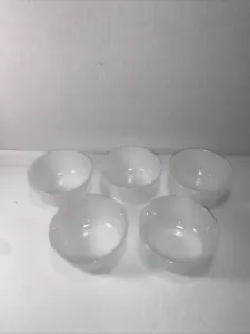 5 Vintage Fire King 6 oz Anchor Hocking #434 Milk Glass Custard Cups - Picture 1 of 12