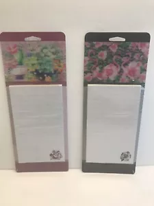 Set di 2 tamponi per appunti lista magnetica lenticolare - fiore/fenicottero 50 fogli ciascuno -nuovi - Foto 1 di 7
