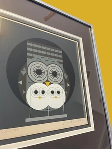 Charley Harper Signed Limited Edition Serigraph “Family Owlbum” 346/1500 - Picture 1 of 6