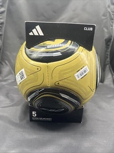 Adidas Messi Club Fußball Größe 5 TPU Fußball Ball gold/schwarz BALL KOMMT AUFGEBLASEN - Bild 1 von 3