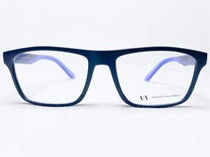 NEW Armani Exchange AX3073 8314 Mens Grey Rectangle Eyeglasses Frames 55/17~145 - Picture 1 of 6
