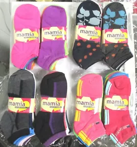 LOT OF 12 PAIRS--LOW CUT LADIES FASHION SOCKS 9-11 POLYESTER - Picture 1 of 5