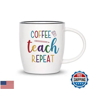 CARAKNOTS Teacher Mug Teacher Gifts for Women Men Coffee Mug Valentines Day G - Picture 1 of 5