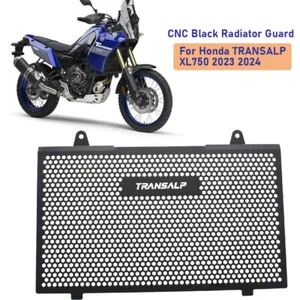 CNC Black Radiator Guard Grille Cover Protector For Honda TRANSALP XL750 2023 24 - Picture 1 of 17
