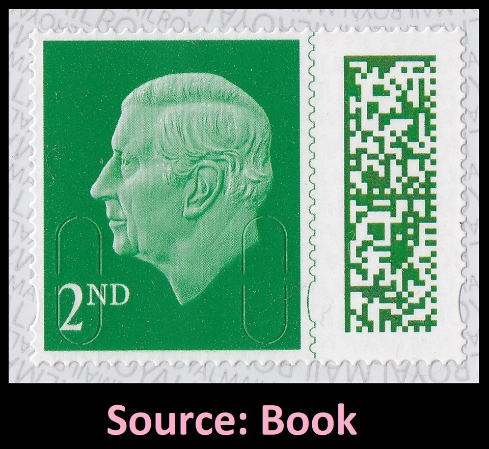 GB King Charles III Definitive Holly Green 2nd M23L book single MNH 2023 - Image 1 of 1
