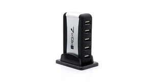 USB 2.0 7fach Hub mit Halter und Netzteil        #e434 - Bild 1 von 4