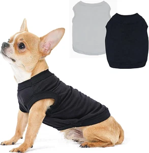 2 Pieces Dog Clothes Summer Puppy Shirt for Small Dog Soft Pet Clothing M - Picture 1 of 7