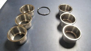 ITC Marine Stainless Steel Cupholder Lot 3x 81426SS316/3x 81420SSLGTB - Picture 1 of 12