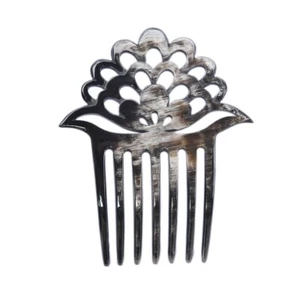 Lotusblüte Büffelhorn 7 Zinken Haargabel Haar Seitenkamm Haarnadel Haar Acc... - Bild 1 von 7