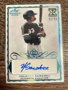 YOLBERT SANCHEZ 2020 Leaf Trinity Baseball XRC Auto Bronze PLATINUM #20/50 - Picture 1 of 1
