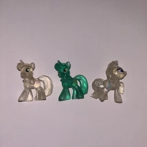 My Little Pony Mini 2 Inch Figurines Glitter Translucent Rare Figurines Set of 3 - Picture 1 of 5