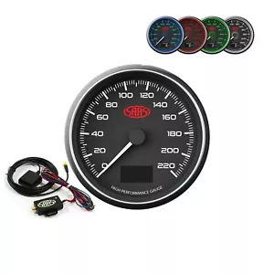 SAAS GPS Speedometer Speedo for Muscle Series >220 Kph 3 1/2in / 90mm Dash Black - Picture 1 of 8
