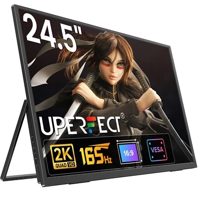 Monitor UPERFECT 24,5 pollici 165Hz 2K 2560x1440 portatile per gaming e lavoro