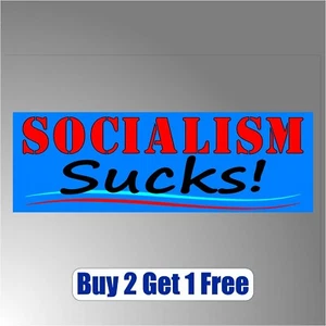 Socialism Sucks Condemn Bernie 2020 Trump anti democrat Bumper Sticker GoGo - Picture 1 of 1
